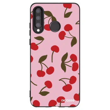 Picasee silikonowe czarne etui na Huawei P30 Lite - Cherry
