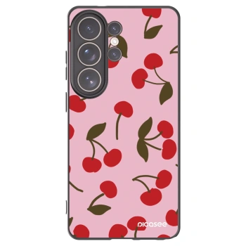 Picasee silikonowe czarne etui na Samsung Galaxy S26 Ultra - Cherry