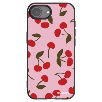 Picasee silikonowe czarne etui na Apple iPhone 17e - Cherry