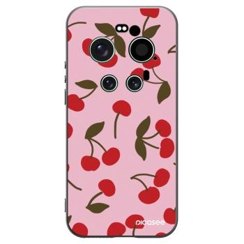 Picasee silikonowe czarne etui na Xiaomi 17 Ultra - Cherry