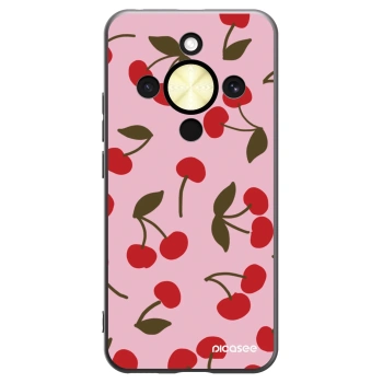 Picasee silikonowe czarne etui na Honor Magic8 Lite 5G - Cherry