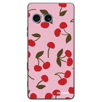 Picasee silikonowe czarne etui na Sony Xperia 10 VII - Cherry