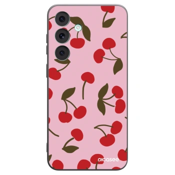 Picasee silikonowe czarne etui na Samsung Galaxy S26 FE - Cherry