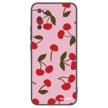 Picasee silikonowe czarne etui na Samsung Galaxy S20 G980F - Cherry
