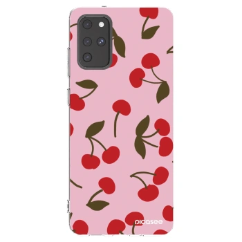 Picasee silikonowe przeźroczyste etui na Samsung Galaxy S20+ G985F - Cherry