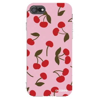 Picasee silikonowe przeźroczyste etui na Apple iPhone SE 2020 - Cherry