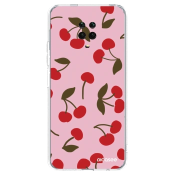 Picasee silikonowe przeźroczyste etui na Xiaomi Redmi Note 9 Pro - Cherry
