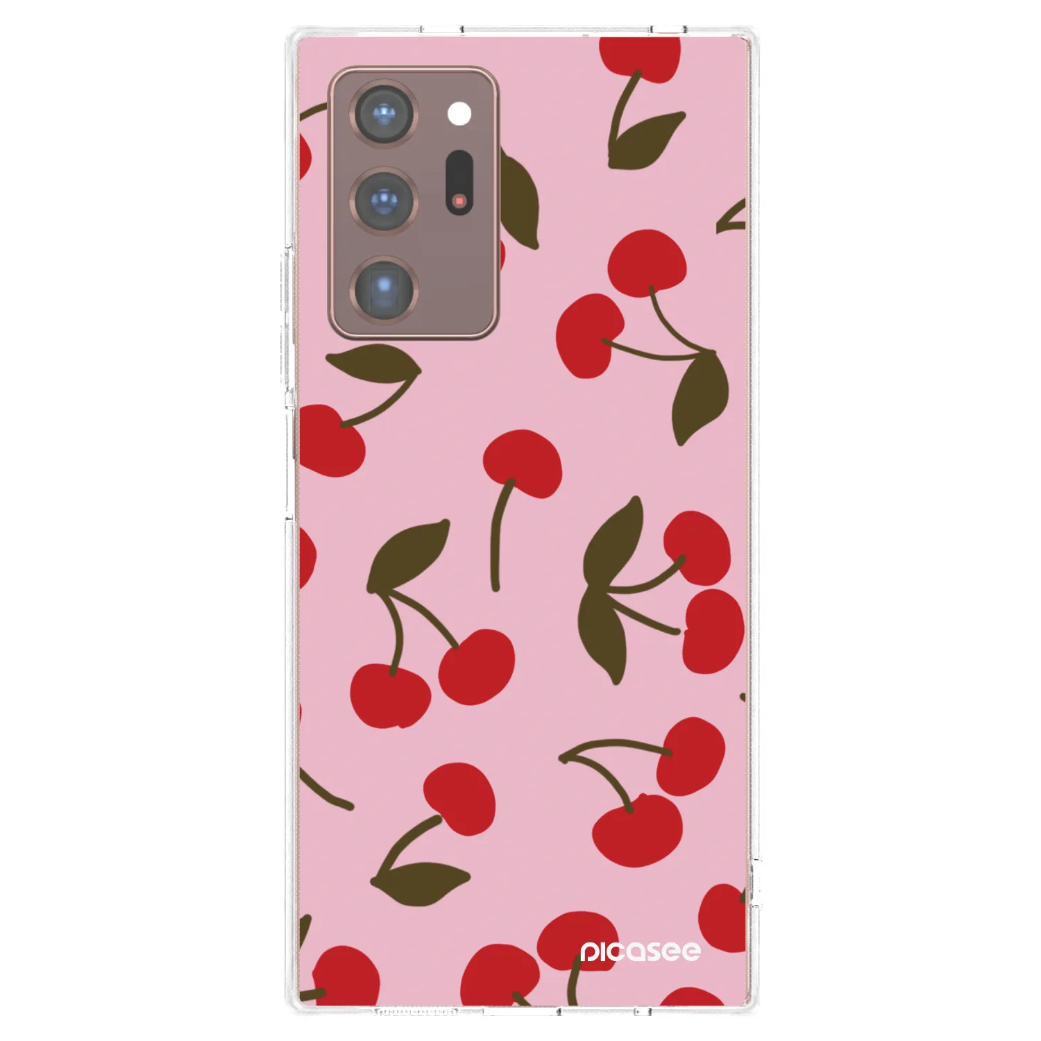 Picasee silikonowe przeźroczyste etui na Samsung Galaxy Note 20 Ultra - Cherry