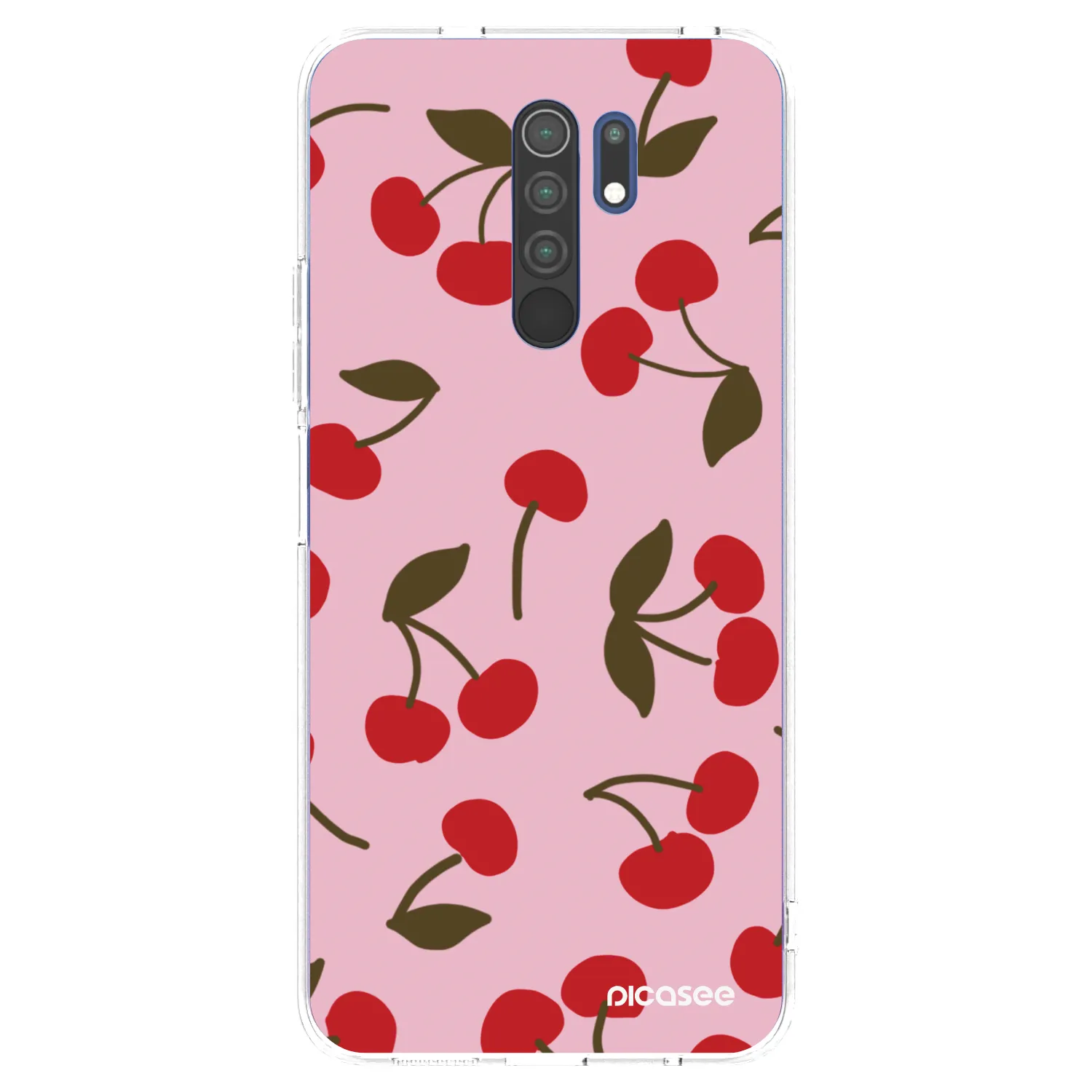Picasee silikonowe przeźroczyste etui na Xiaomi Redmi 9 - Cherry