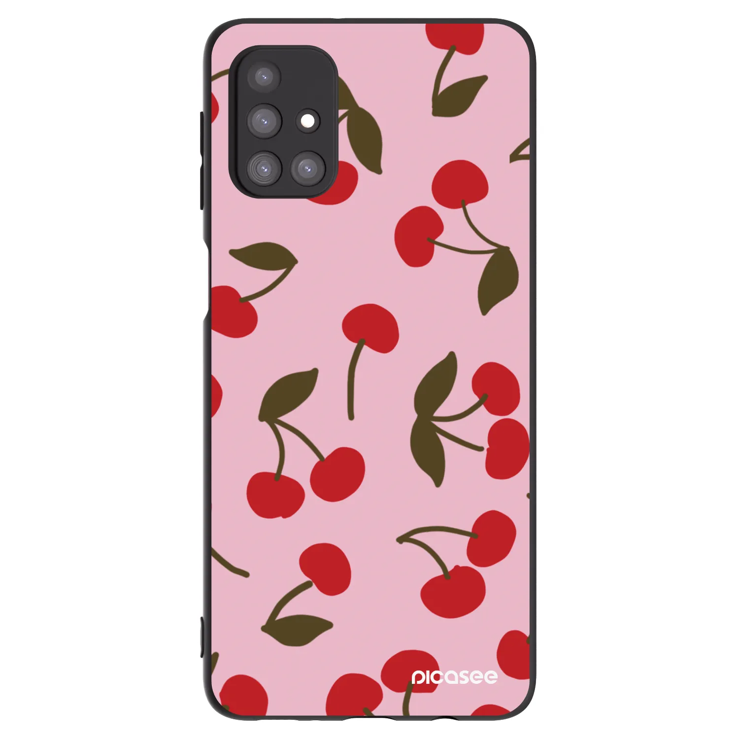 Picasee silikonowe czarne etui na Samsung Galaxy M31s - Cherry