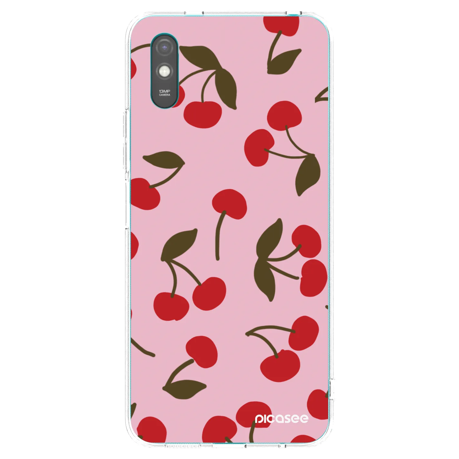 Picasee silikonowe przeźroczyste etui na Xiaomi Redmi 9A - Cherry