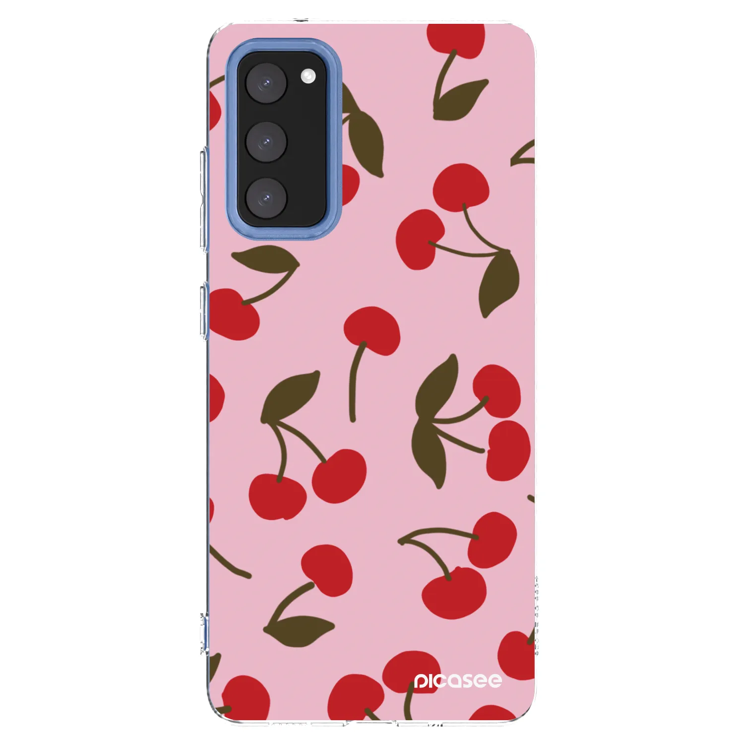 Picasee silikonowe przeźroczyste etui na Samsung Galaxy S20 FE - Cherry