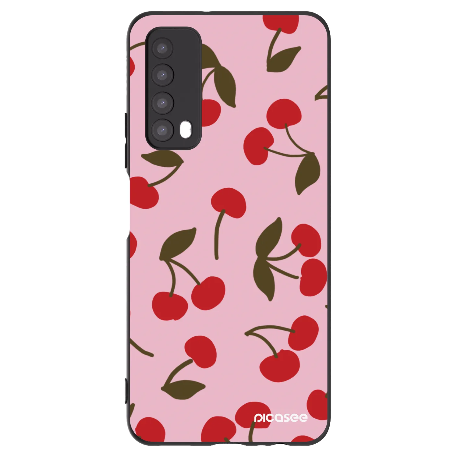 Picasee silikonowe czarne etui na Huawei P Smart 2021 - Cherry