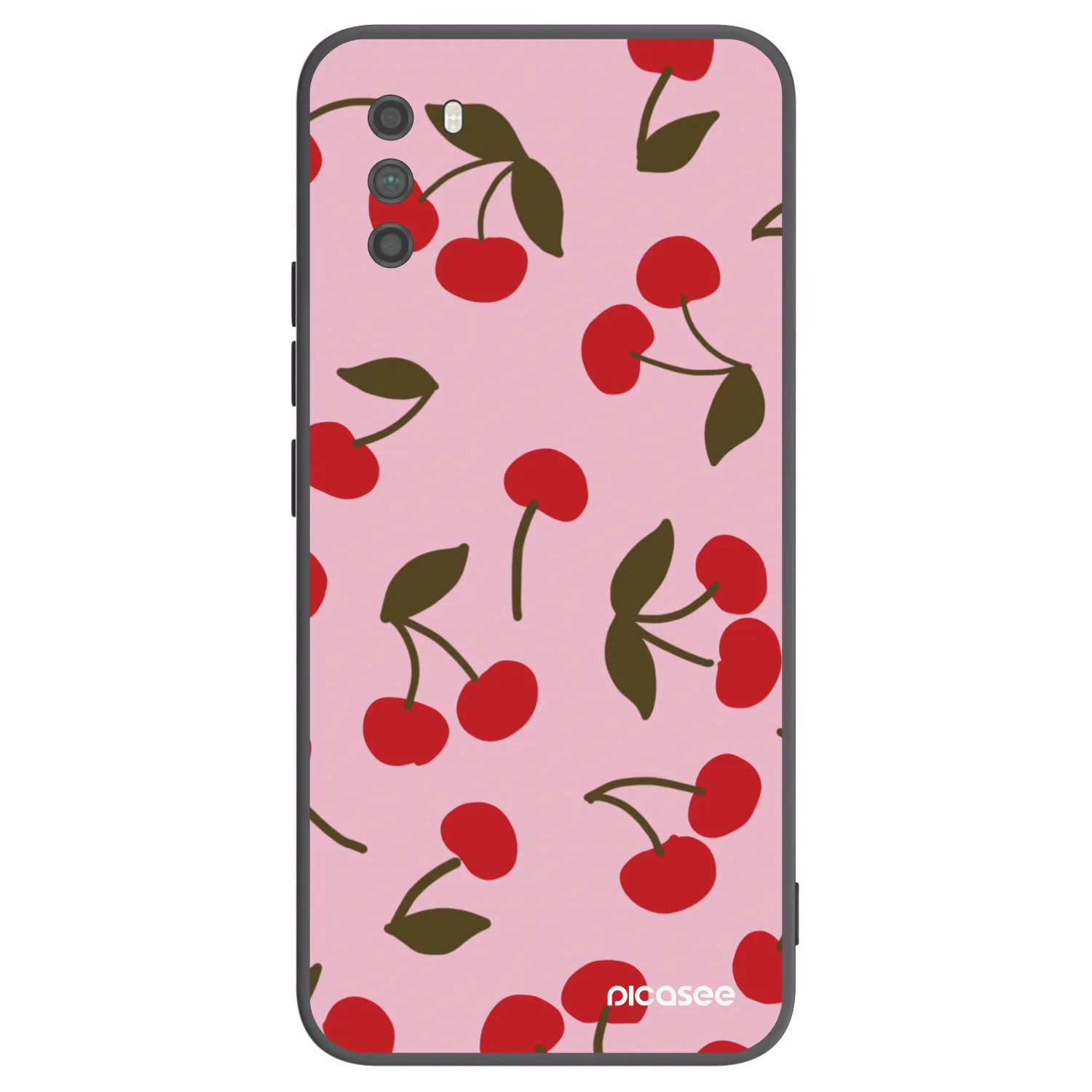 Picasee silikonowe czarne etui na Xiaomi Poco M3 - Cherry