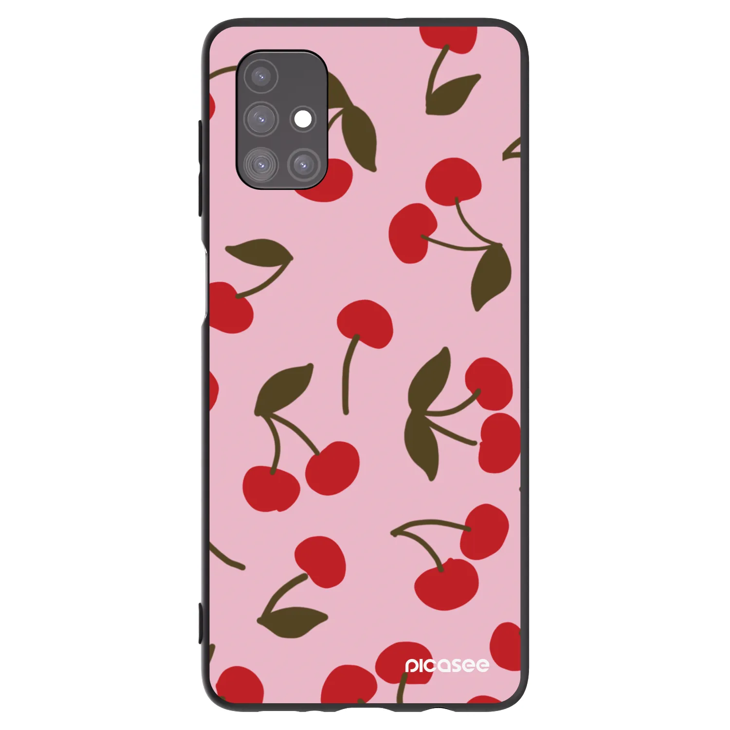 Picasee silikonowe czarne etui na Samsung Galaxy M51 M515F - Cherry