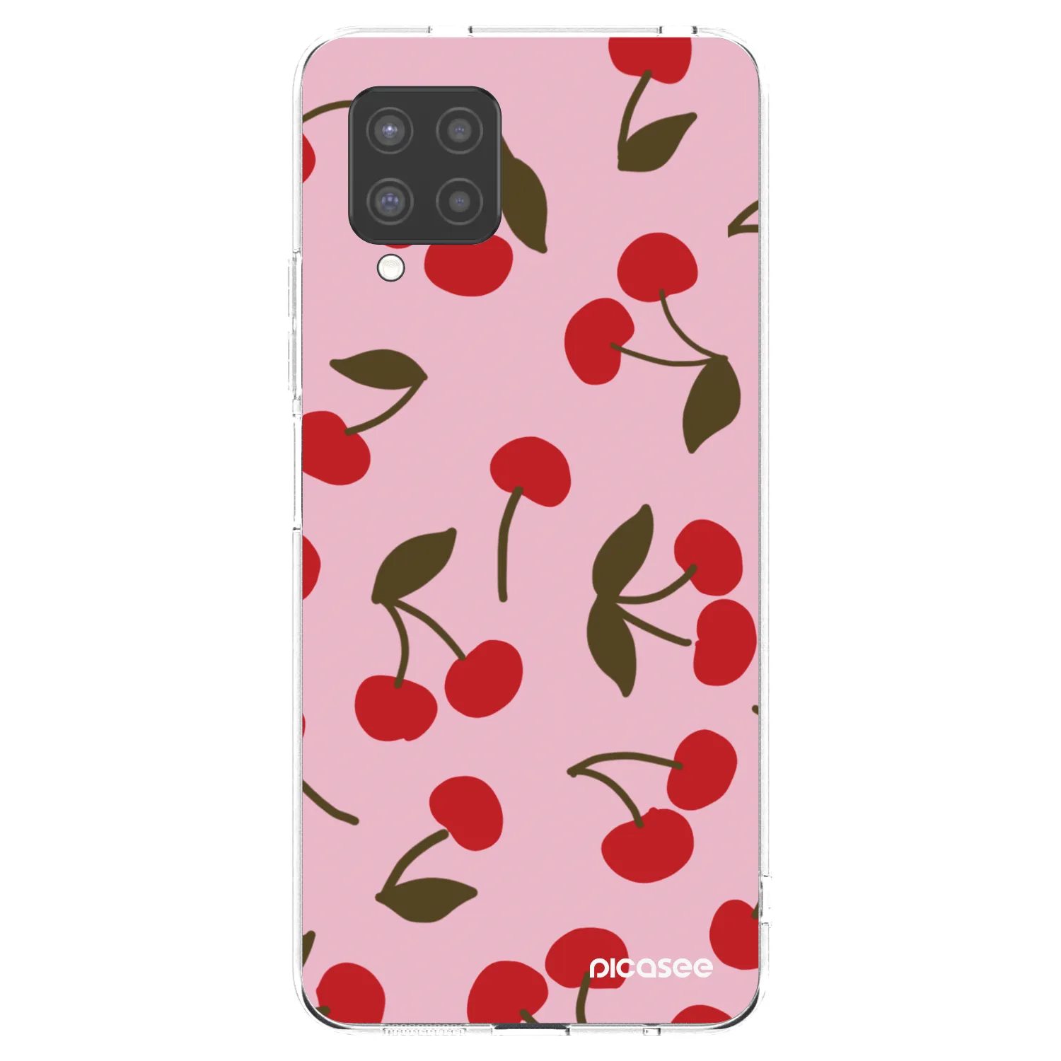 Picasee silikonowe przeźroczyste etui na Samsung Galaxy A42 A426B - Cherry