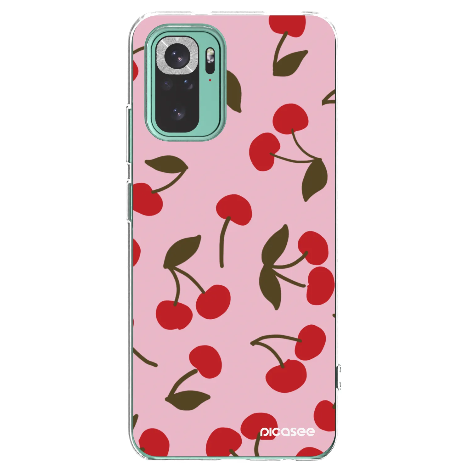 Picasee silikonowe przeźroczyste etui na Xiaomi Redmi Note 10 Pro - Cherry
