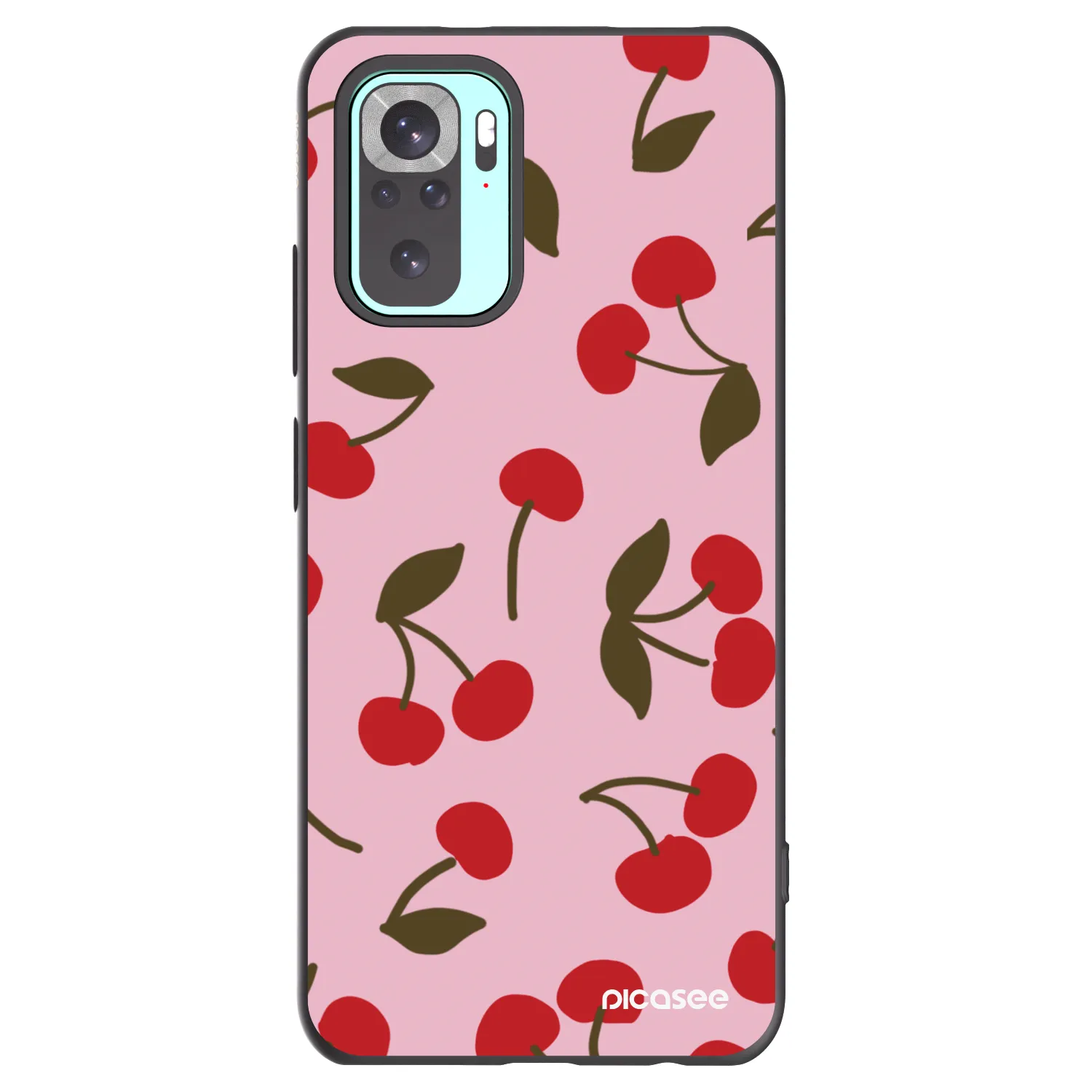 Picasee silikonowe czarne etui na Xiaomi Redmi Note 10 Pro - Cherry