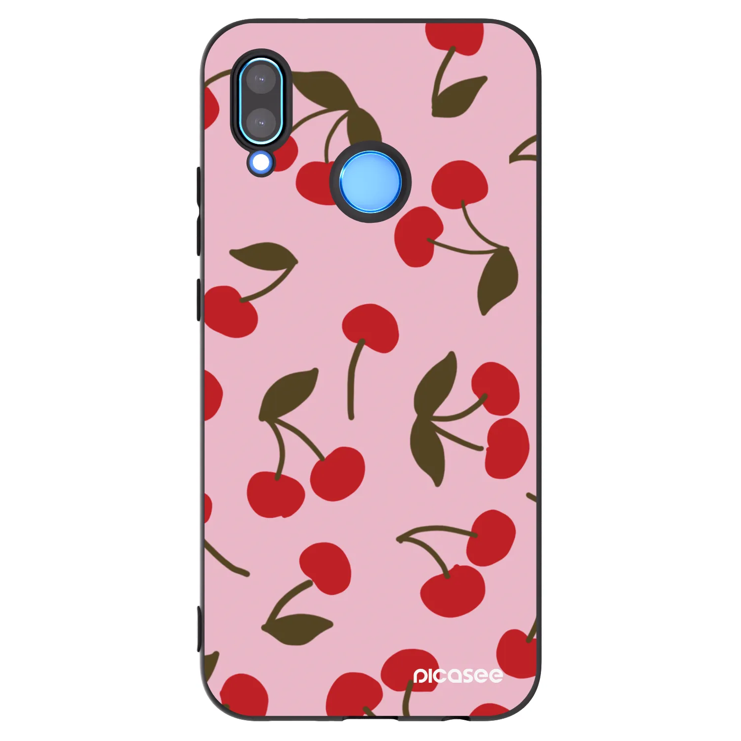 Picasee silikonowe czarne etui na Huawei P20 Lite - Cherry