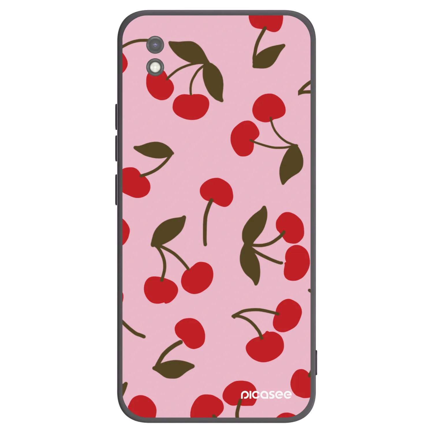 Picasee silikonowe czarne etui na Xiaomi Redmi 9AT - Cherry