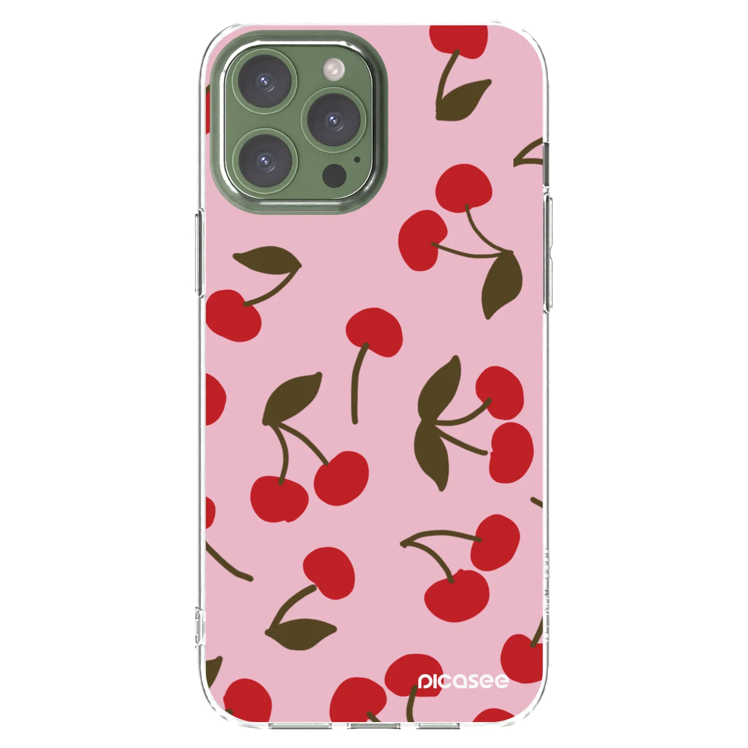 Picasee silikonowe przeźroczyste etui na Apple iPhone 13 Pro Max - Cherry