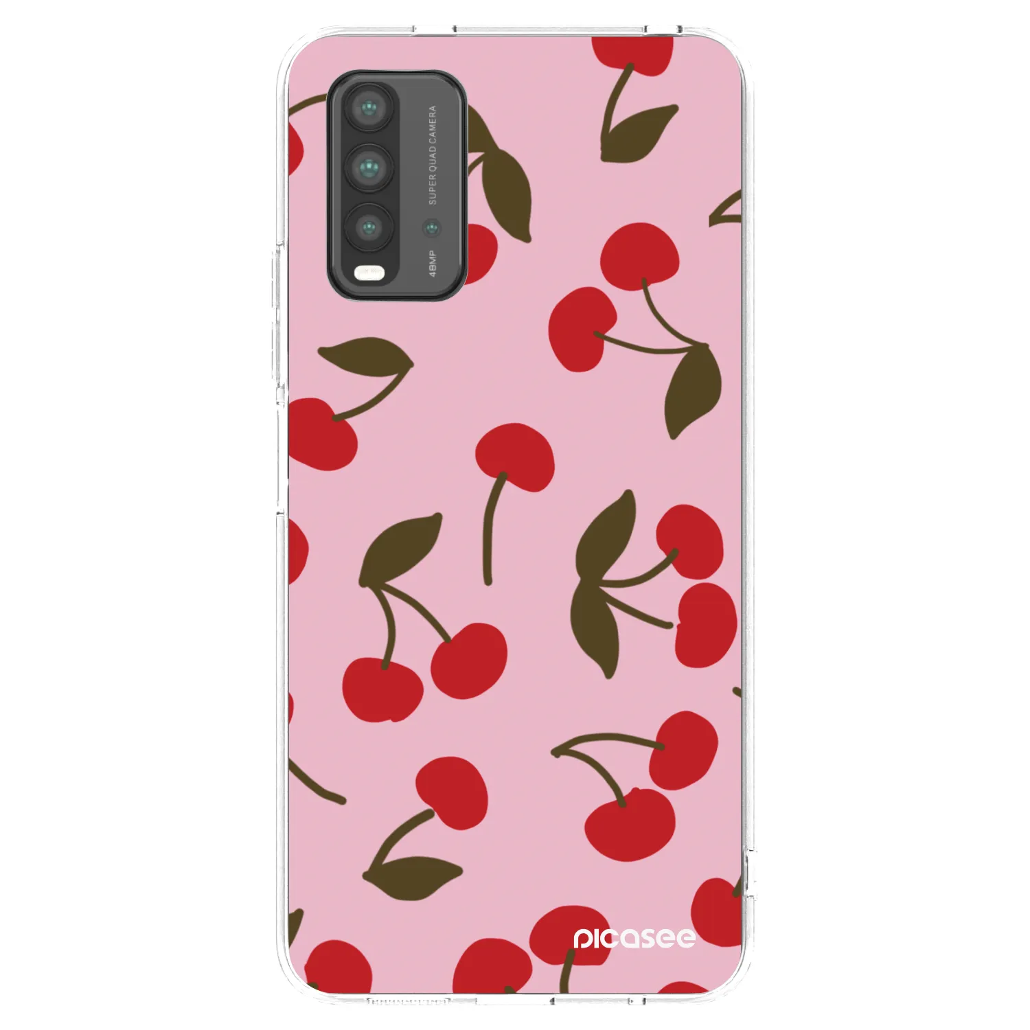 Picasee silikonowe czarne etui na Xiaomi Redmi 9T - Cherry