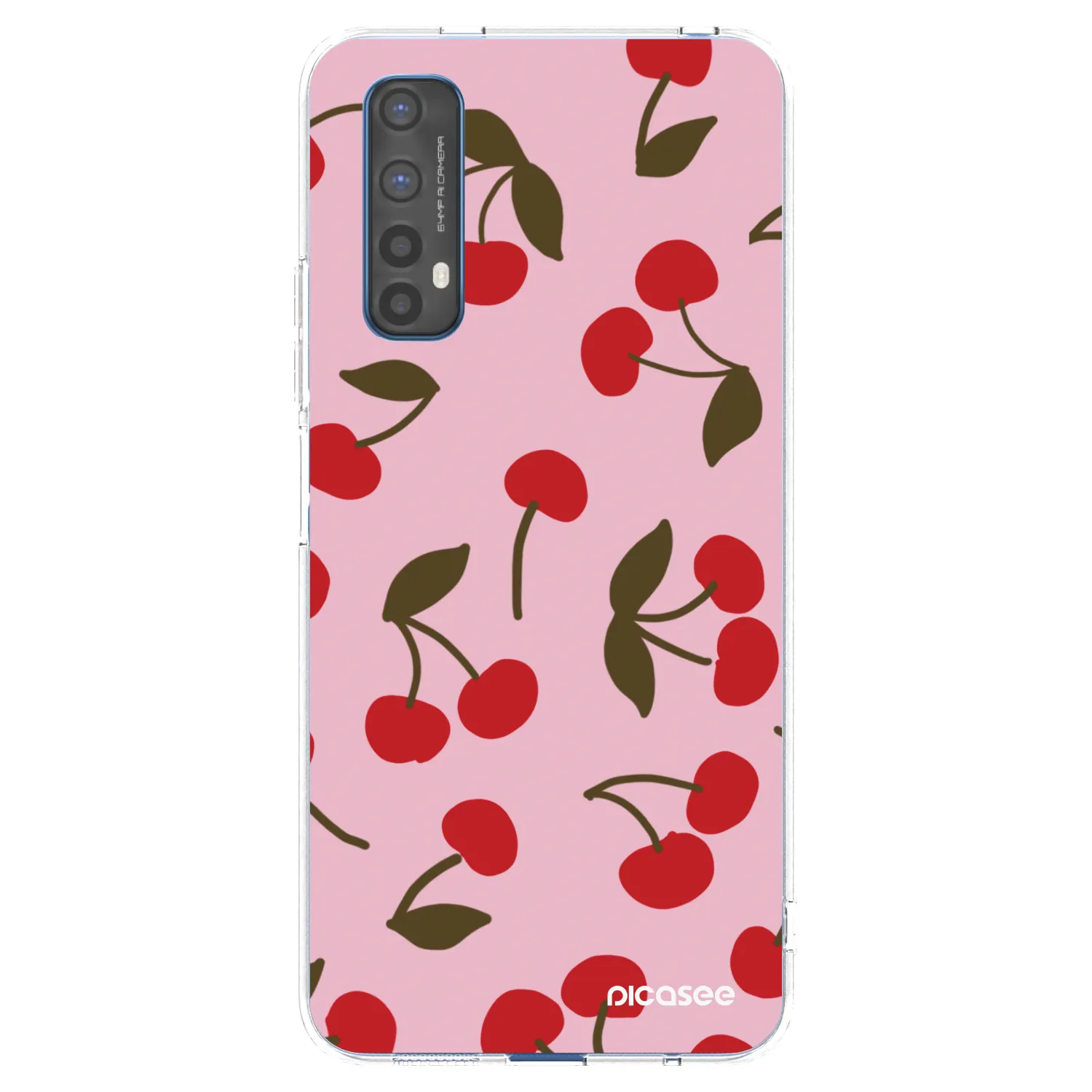 Picasee silikonowe przeźroczyste etui na Realme 7 - Cherry