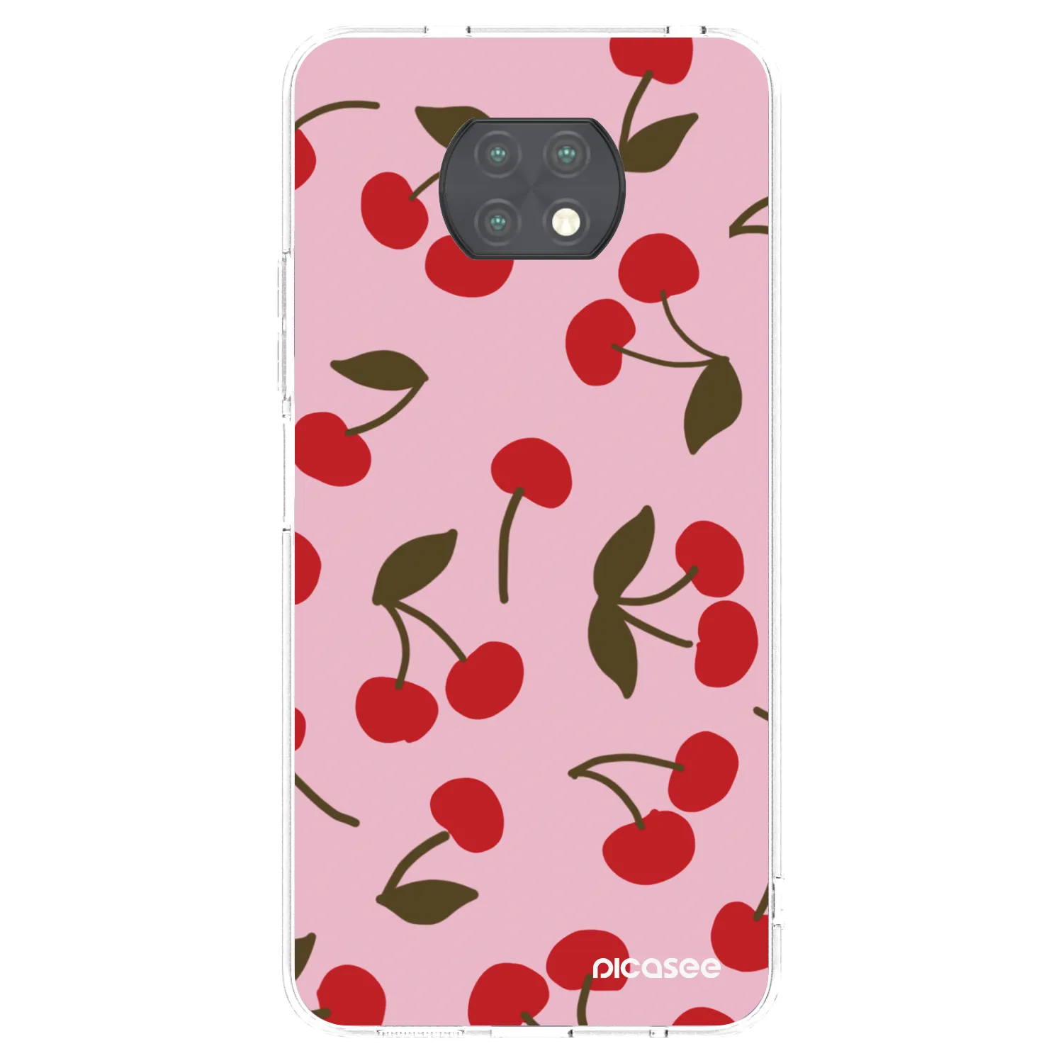 Picasee silikonowe przeźroczyste etui na Xiaomi Redmi Note 9T - Cherry