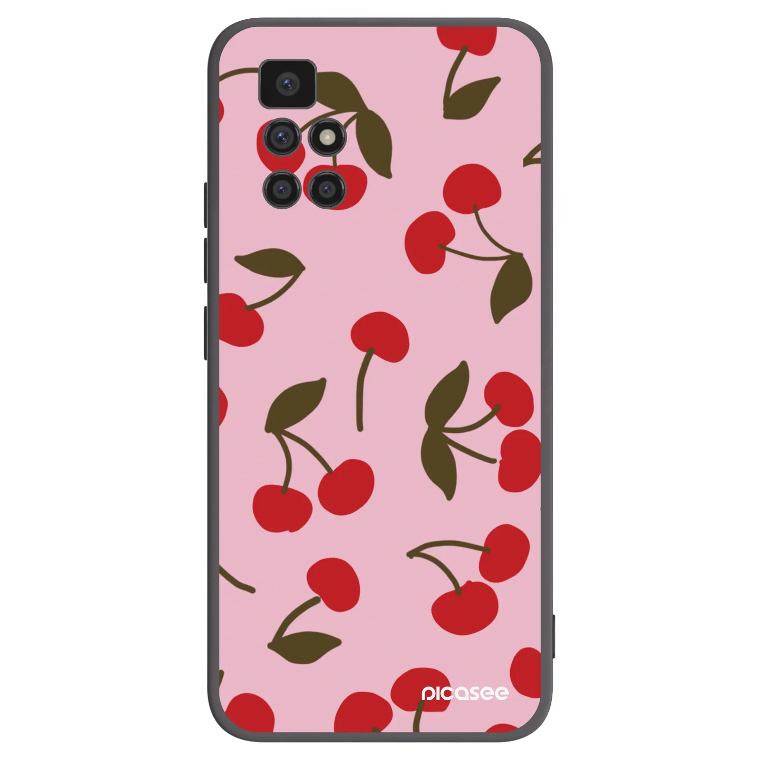 Picasee silikonowe czarne etui na Xiaomi Redmi 10 - Cherry