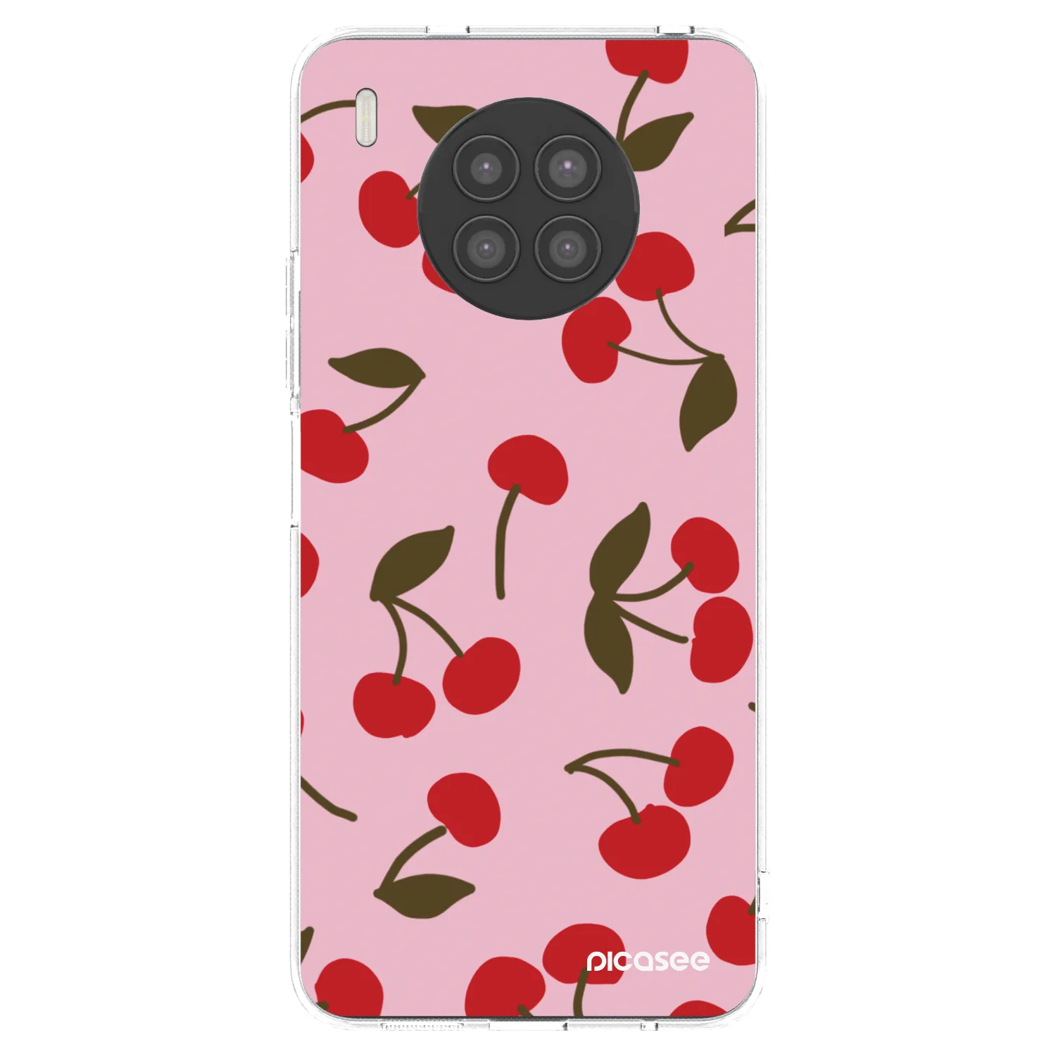 Picasee silikonowe przeźroczyste etui na Huawei Nova 8i - Cherry