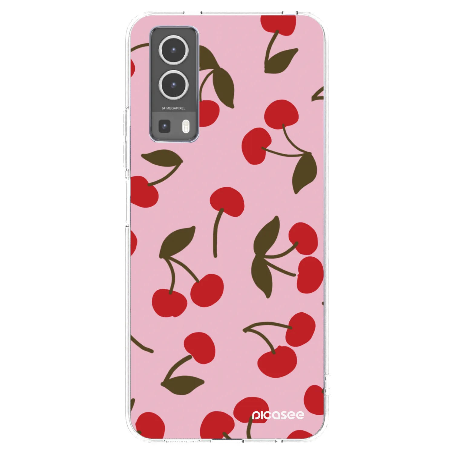 Picasee silikonowe przeźroczyste etui na Vivo Y72 5G - Cherry