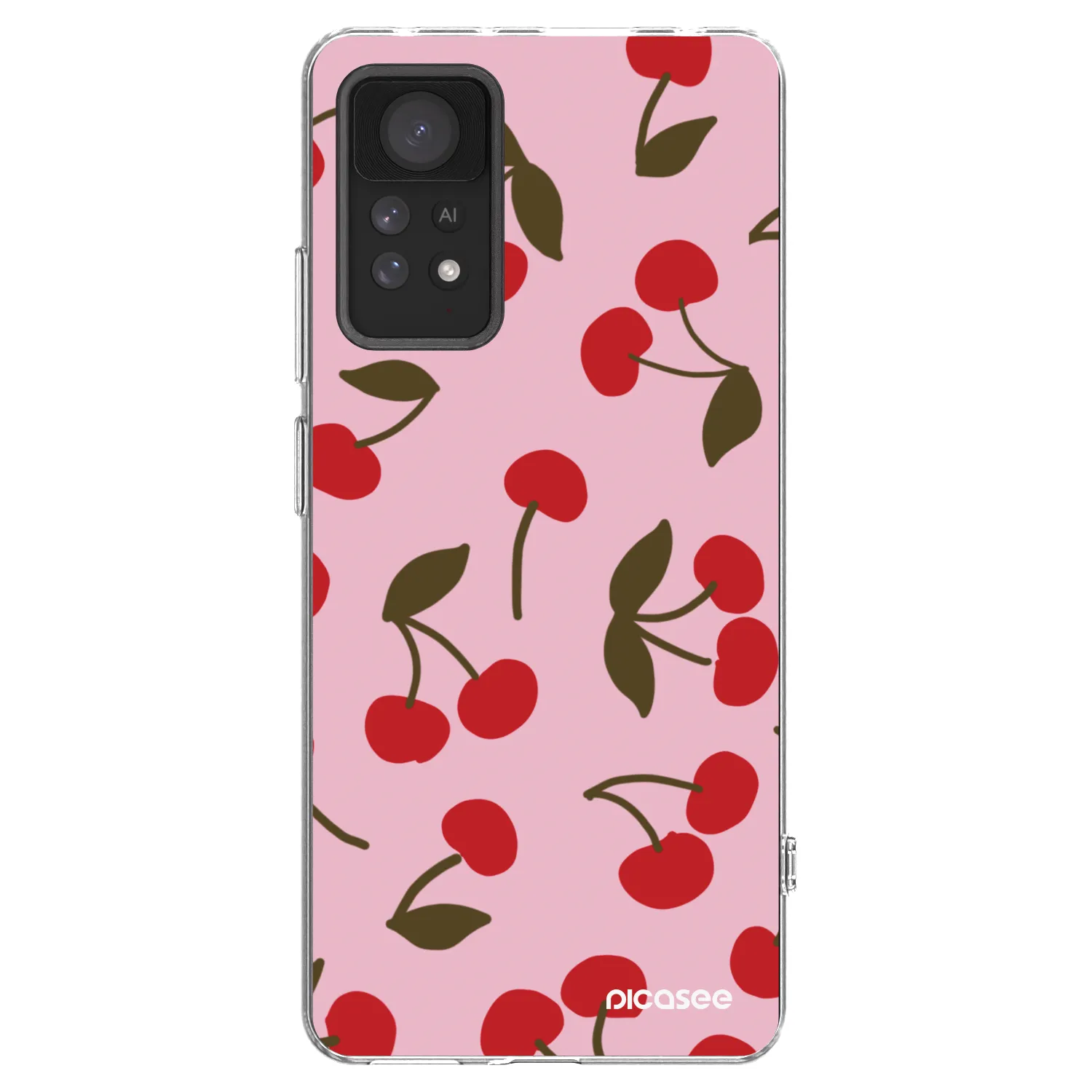 Picasee silikonowe przeźroczyste etui na Xiaomi Redmi Note 11 Pro 5G - Cherry