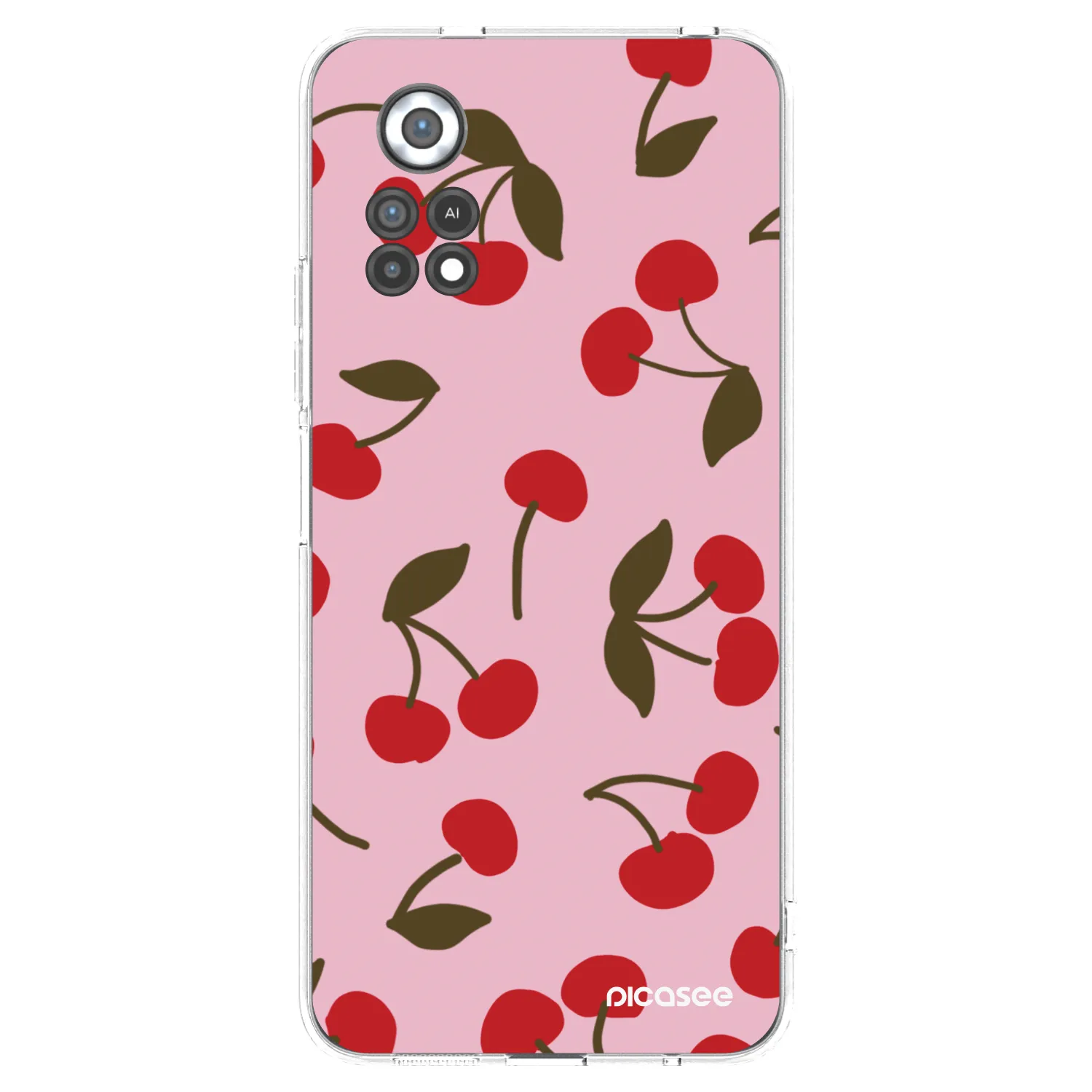 Picasee silikonowe przeźroczyste etui na Xiaomi Poco X4 Pro 5G - Cherry