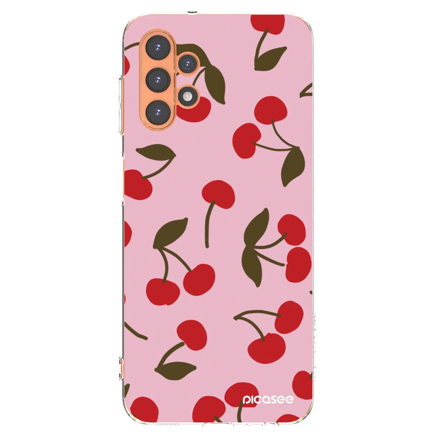 Picasee silikonowe przeźroczyste etui na Samsung Galaxy A13 4G A135 - Cherry