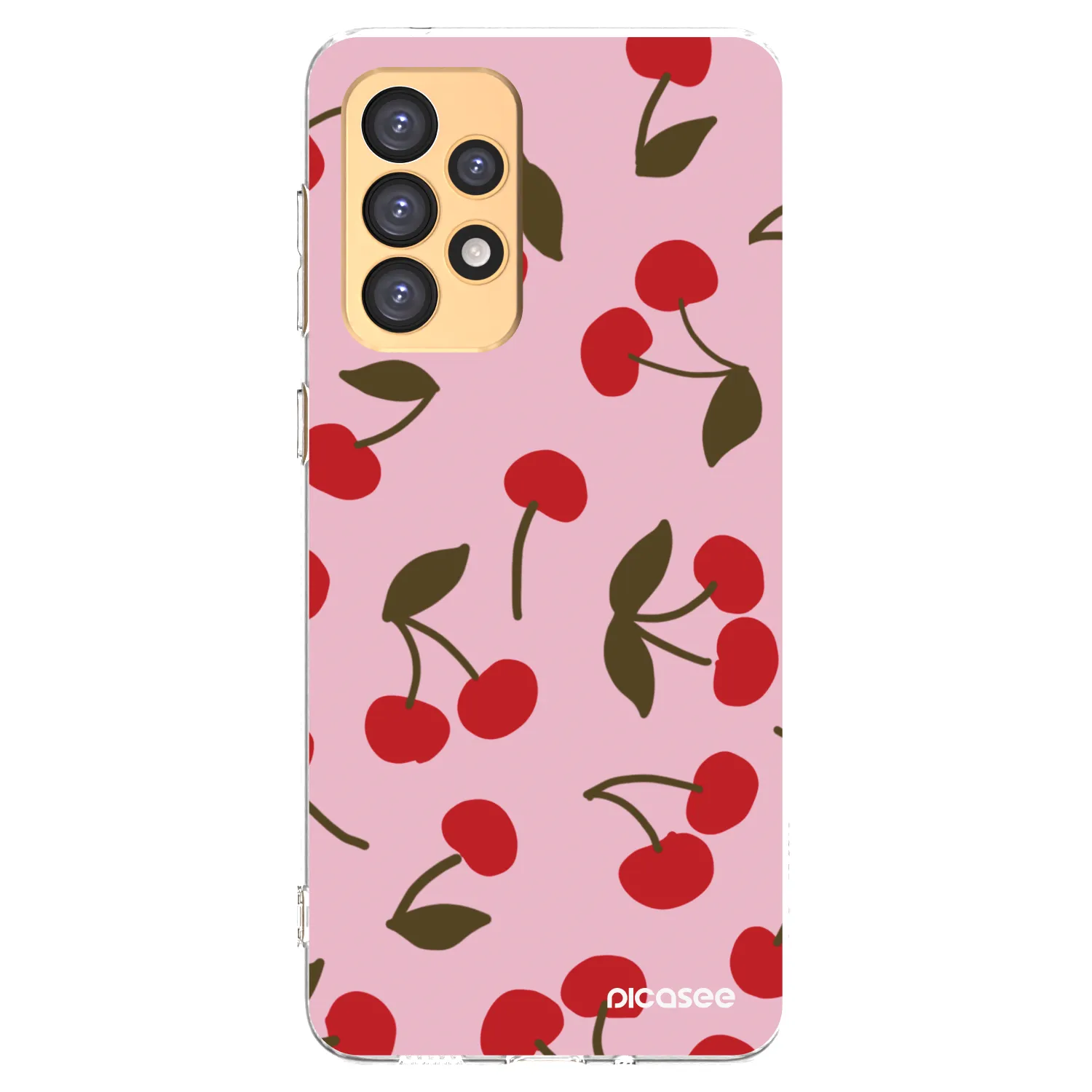 Picasee silikonowe przeźroczyste etui na Samsung Galaxy A33 5G A336 - Cherry