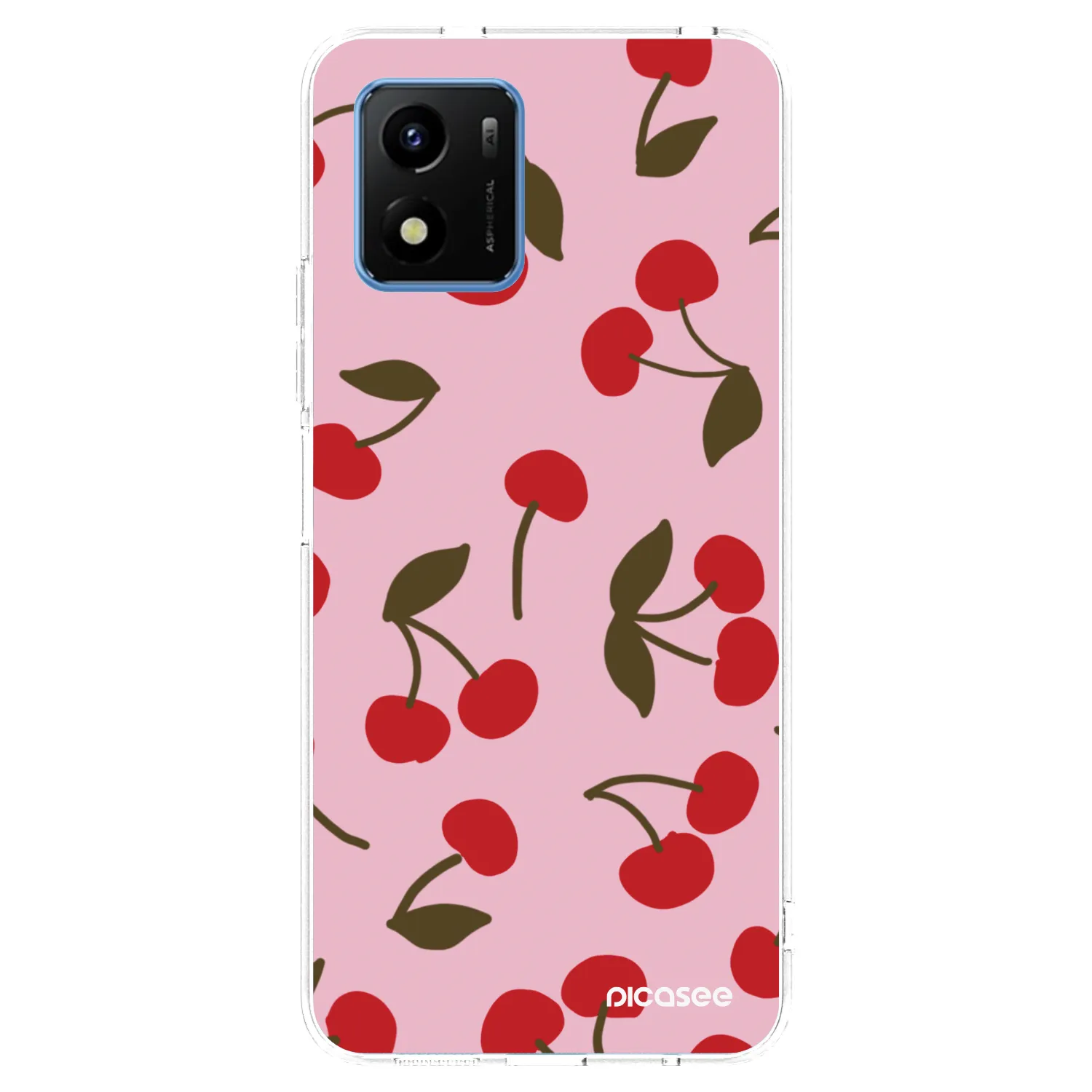 Picasee silikonowe przeźroczyste etui na Vivo Y01 - Cherry