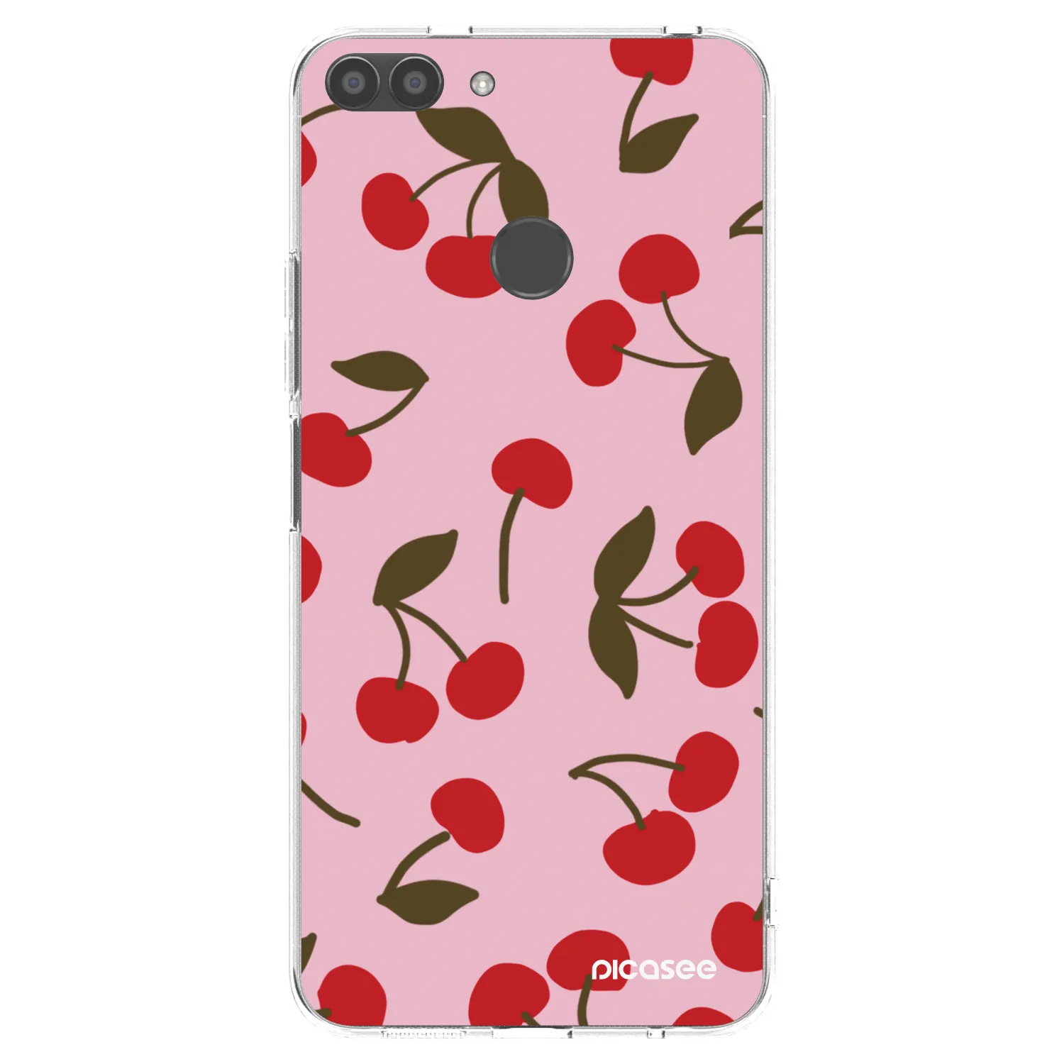 Picasee silikonowe przeźroczyste etui na Huawei P Smart - Cherry