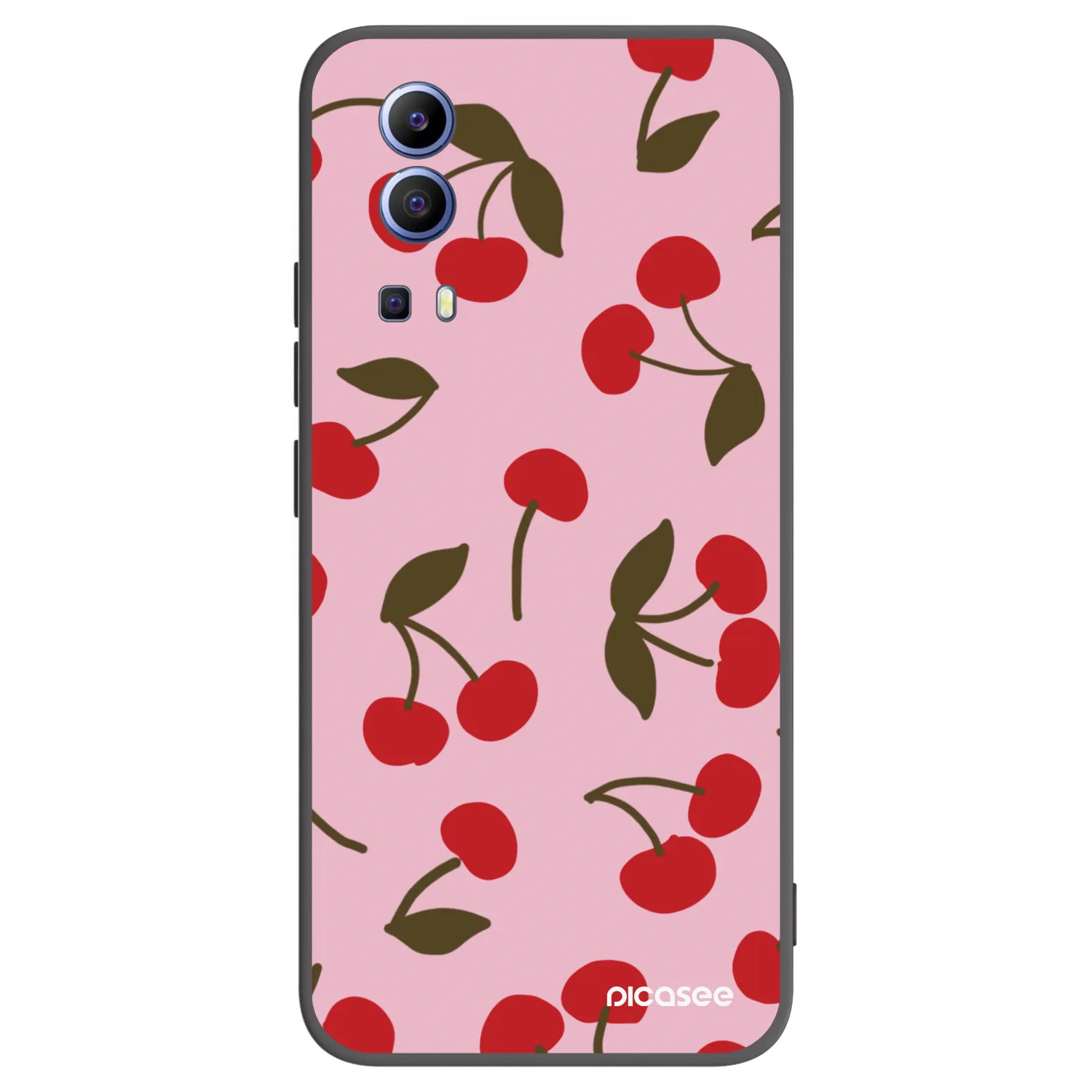Picasee silikonowe czarne etui na Vivo Y52 5G - Cherry