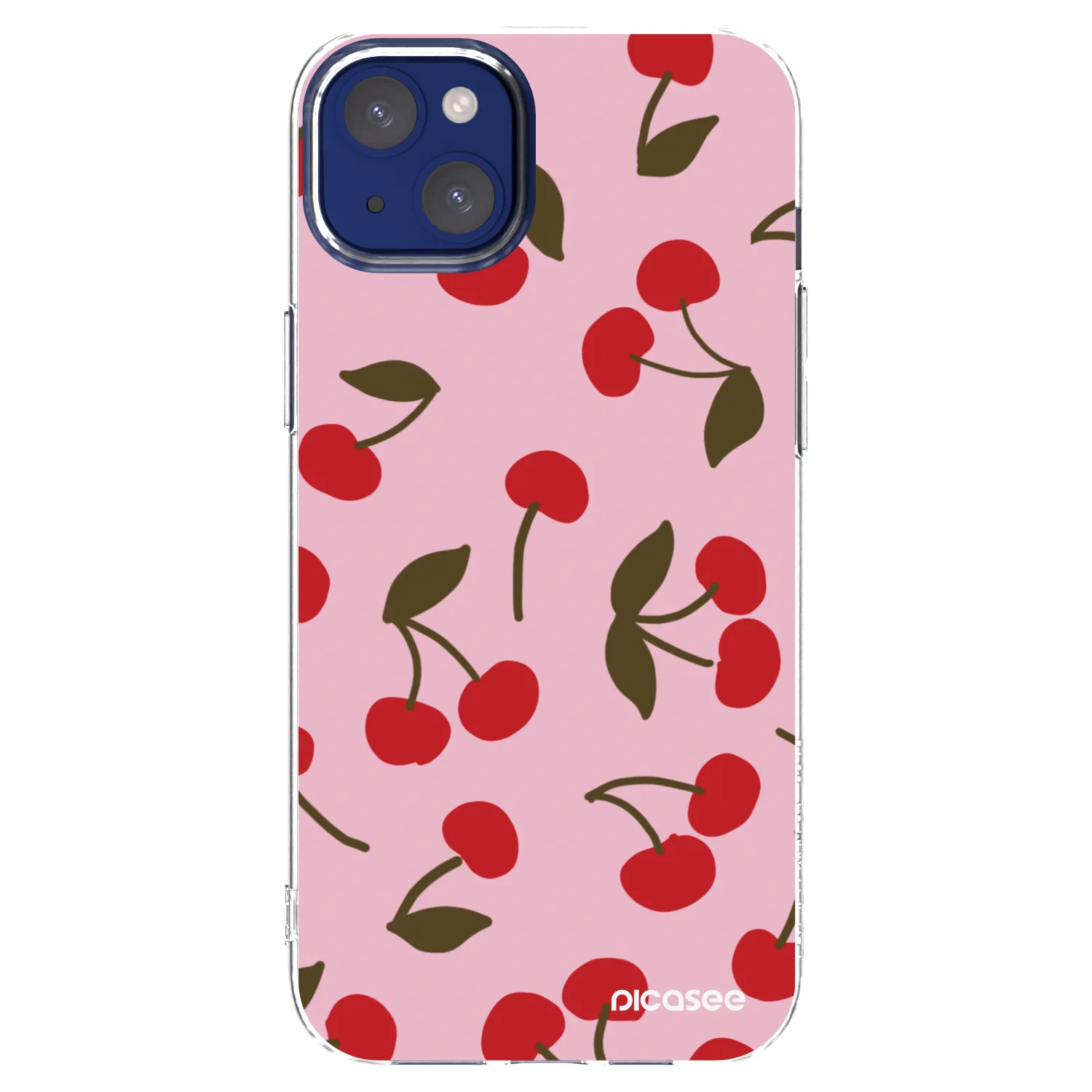 Picasee silikonowe przeźroczyste etui na Apple iPhone 14 Plus - Cherry