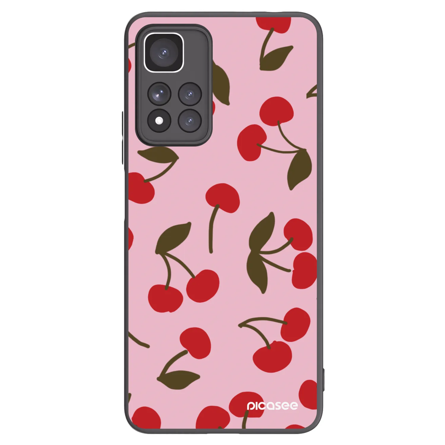 Picasee silikonowe czarne etui na Xiaomi Redmi Note 11 Pro+ 5G - Cherry
