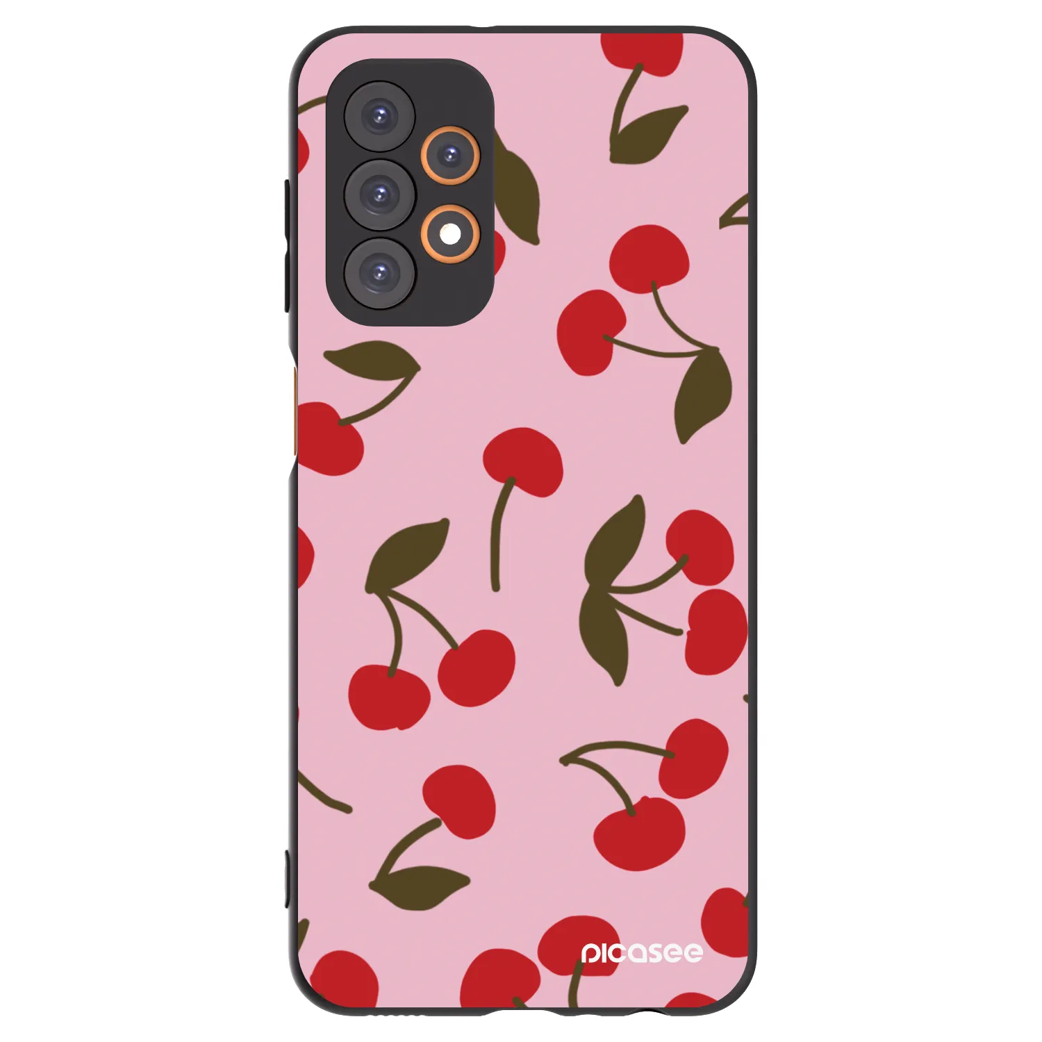 Picasee silikonowe czarne etui na Samsung Galaxy A23 A235F 4G - Cherry