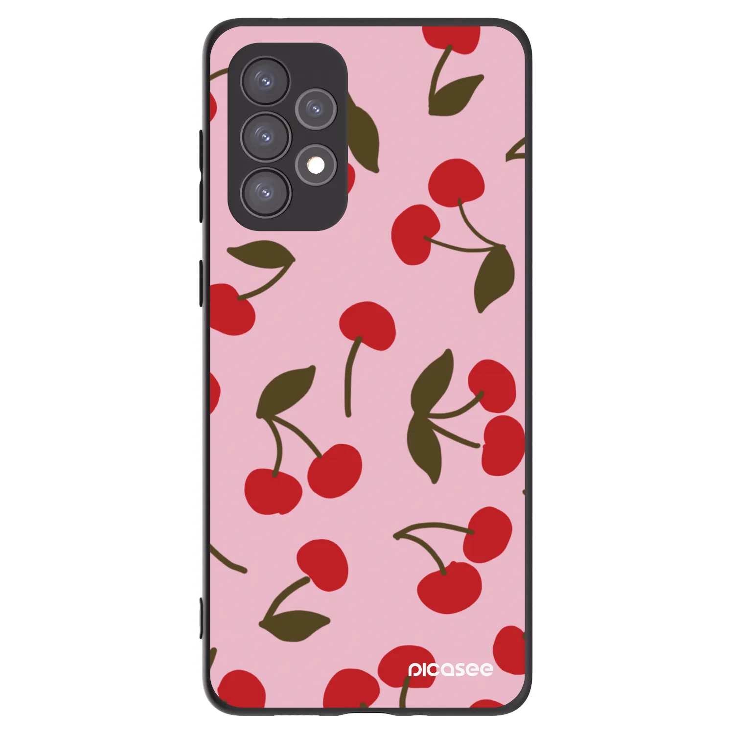Picasee silikonowe czarne etui na Samsung Galaxy A73 5G - Cherry