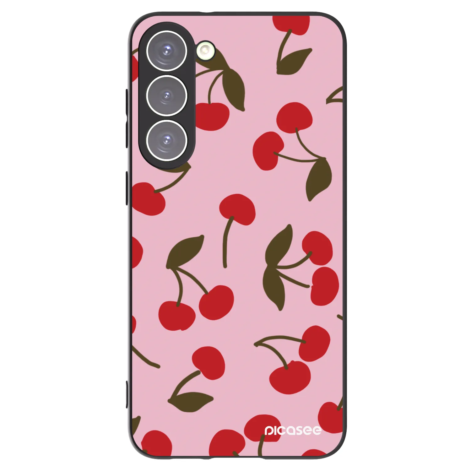Picasee silikonowe czarne etui na Samsung Galaxy S23+ 5G - Cherry