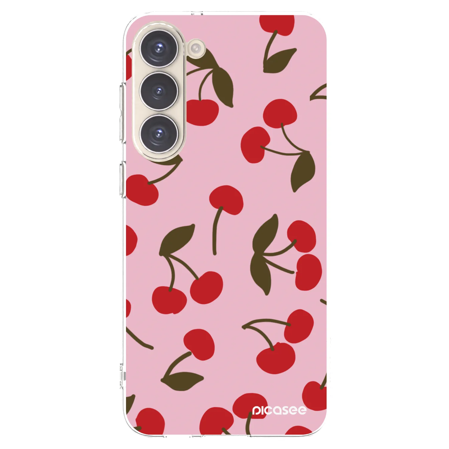 Picasee silikonowe przeźroczyste etui na Samsung Galaxy S23+ 5G - Cherry