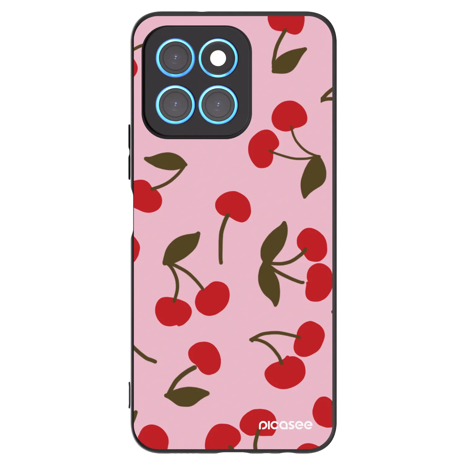 Picasee silikonowe czarne etui na Honor X6 - Cherry