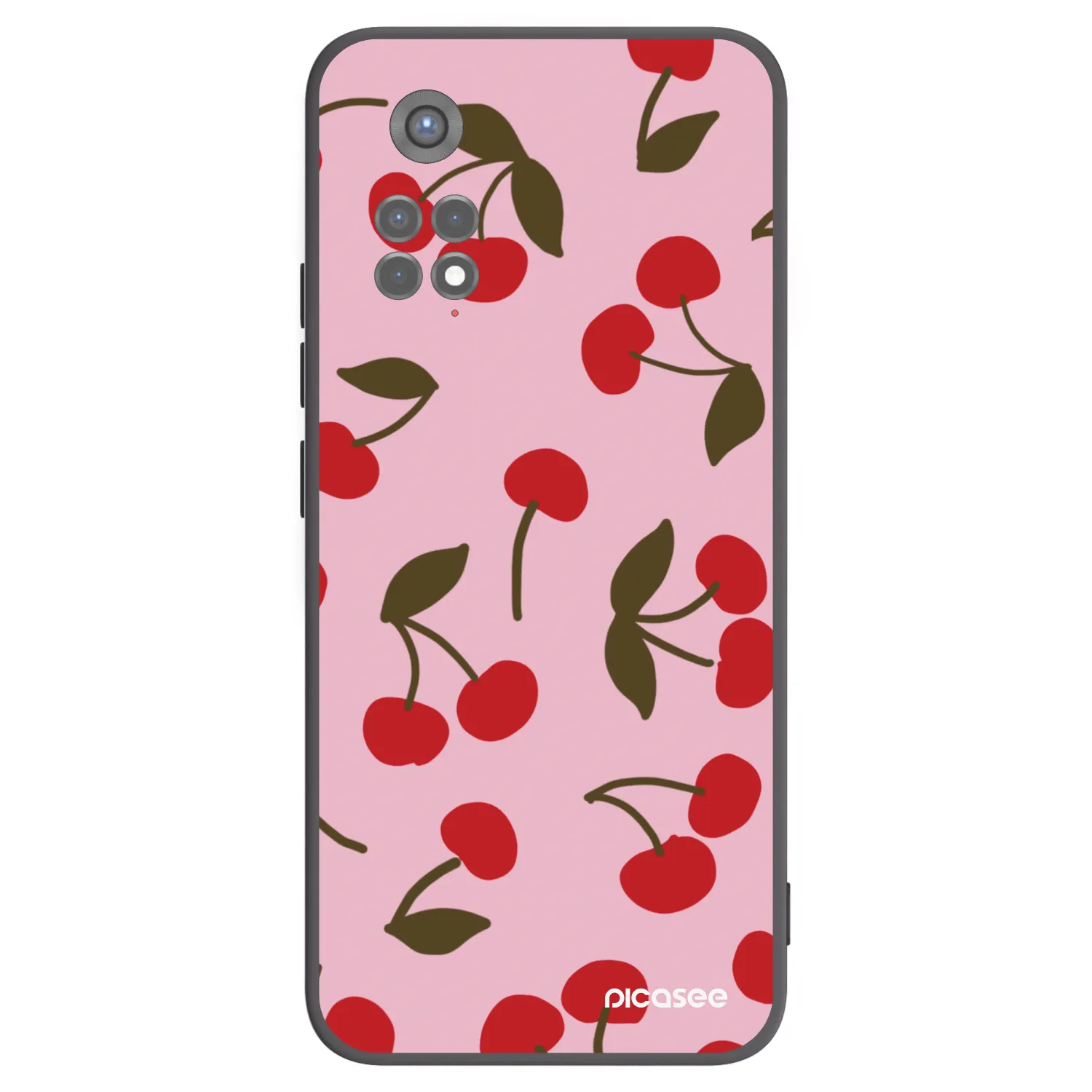 Picasee silikonowe czarne etui na Xiaomi Redmi Note 11S 5G - Cherry