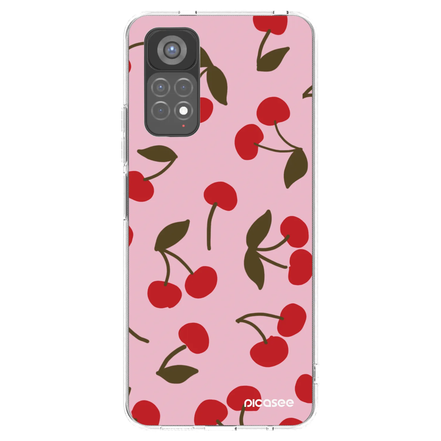 Picasee silikonowe przeźroczyste etui na Xiaomi Redmi Note 11S 5G - Cherry