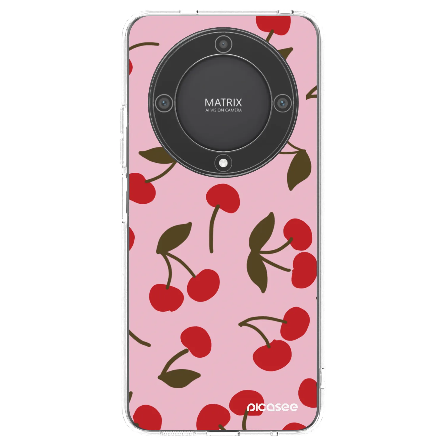 Picasee silikonowe przeźroczyste etui na Honor Magic5 Lite 5G - Cherry