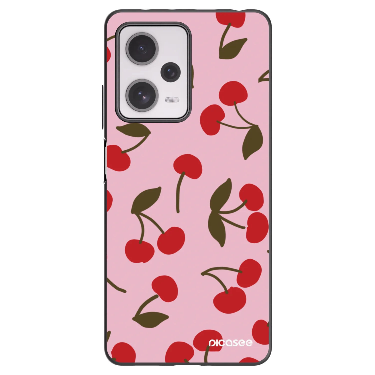 Picasee silikonowe czarne etui na Xiaomi Redmi Note 12 Pro+ 5G - Cherry