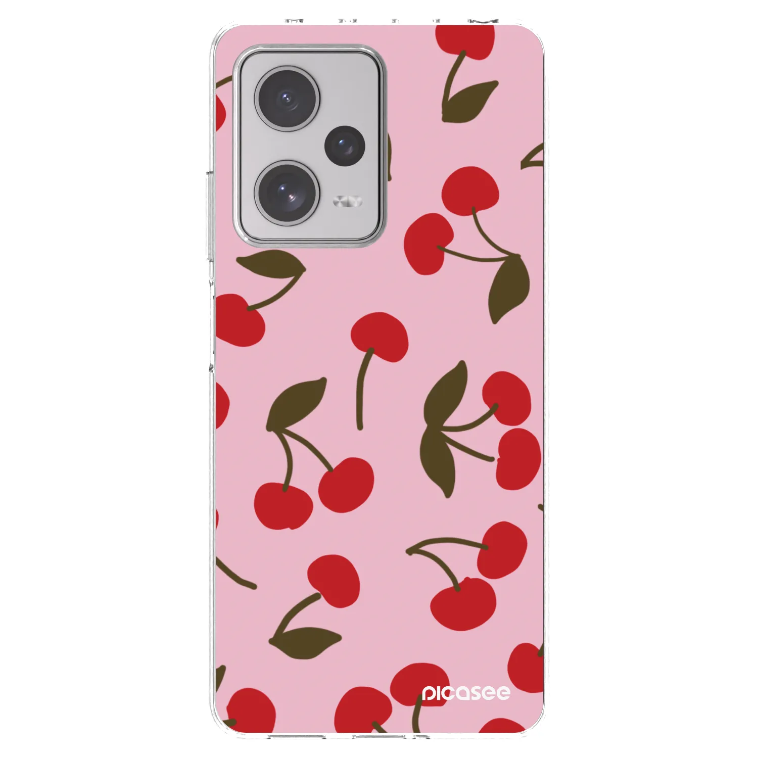 Picasee silikonowe przeźroczyste etui na Xiaomi Redmi Note 12 Pro+ 5G - Cherry